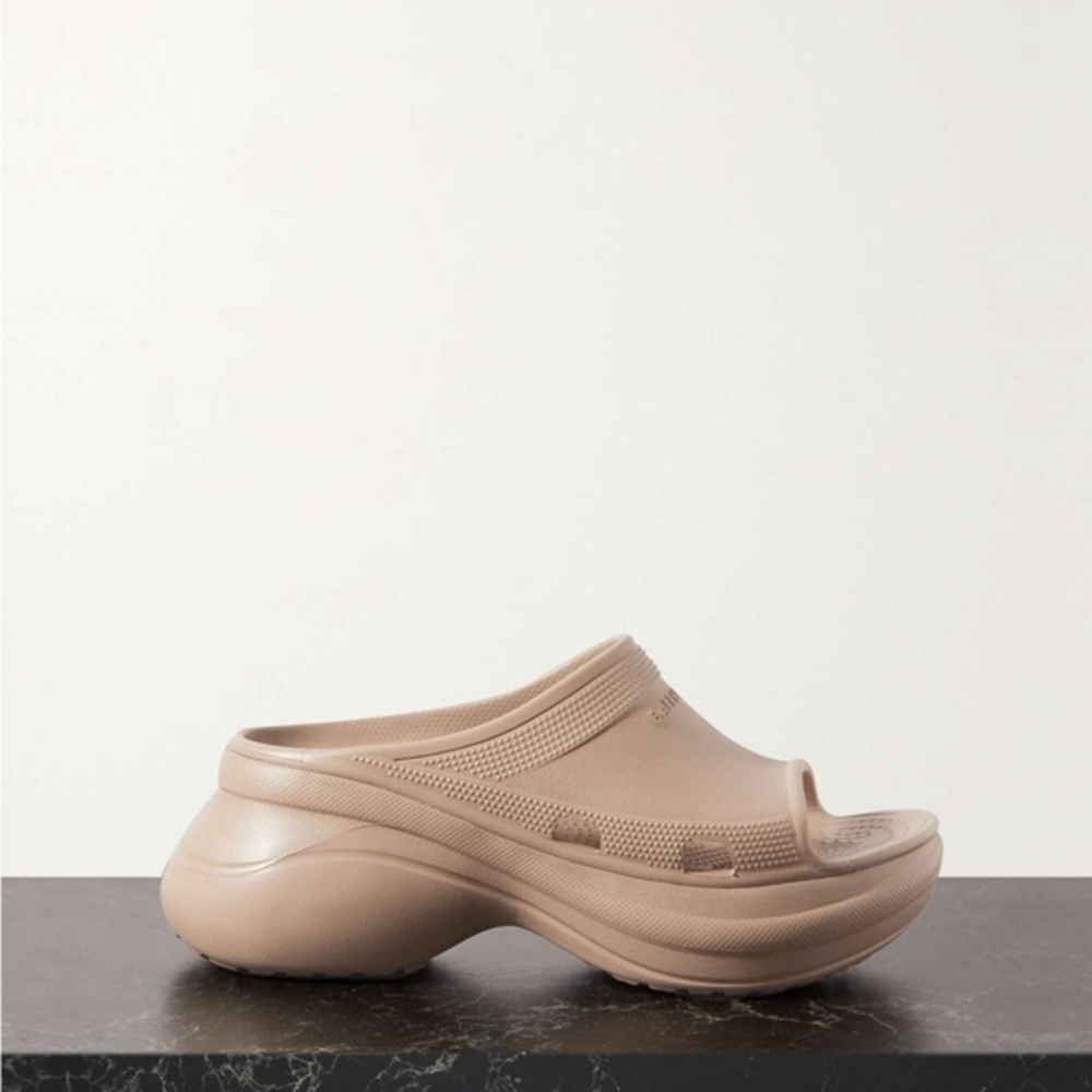 BALENCIAGA + Crocs Pool perforated rubber slides